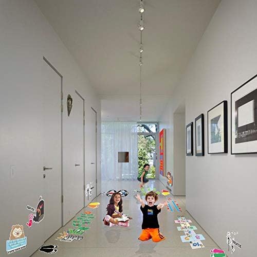 Miniatura 5 de Calcomanías sensoriales de camino para decoración de aula, para suelo y pared, calcomanías de piso con números y flores para aumentar las