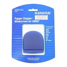 Shure microphone accessory model A58WS-BLU The Shure A58WS Windscreen is designed with acoustically transparent foam to reduce unwanted breath and wind noise without affecting the sound quality It is particularly effective in reducing pops and ticks ...