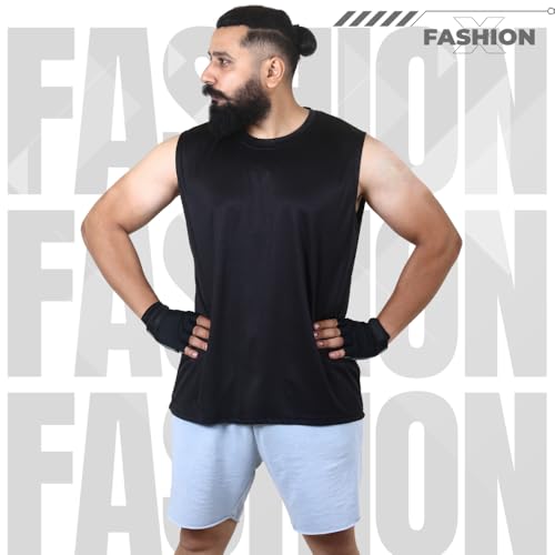Image of Sleeveless T Shirts for Men - Gym Vest, Sando Tank Top Wear, Workout Baniyan, Stringers Inner Shirt, Bodybuilding Tshirts, Sports Tshirt Vests, Stylish Tanks Tops