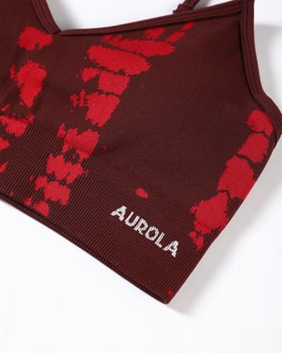 Image of AUROLA Serpent Seamless Sports Bras for Women,Backless Padded Strappy Workout Gym Yoga Crop Tops