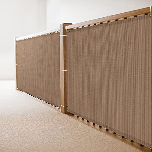 Image of HIPPO Baby Safety Net for Balcony & Staircase Railing Guard for Kids Stairway Safety Net Protector Safety Banister for Baby Toddler (1MTX3MT, Beige)
