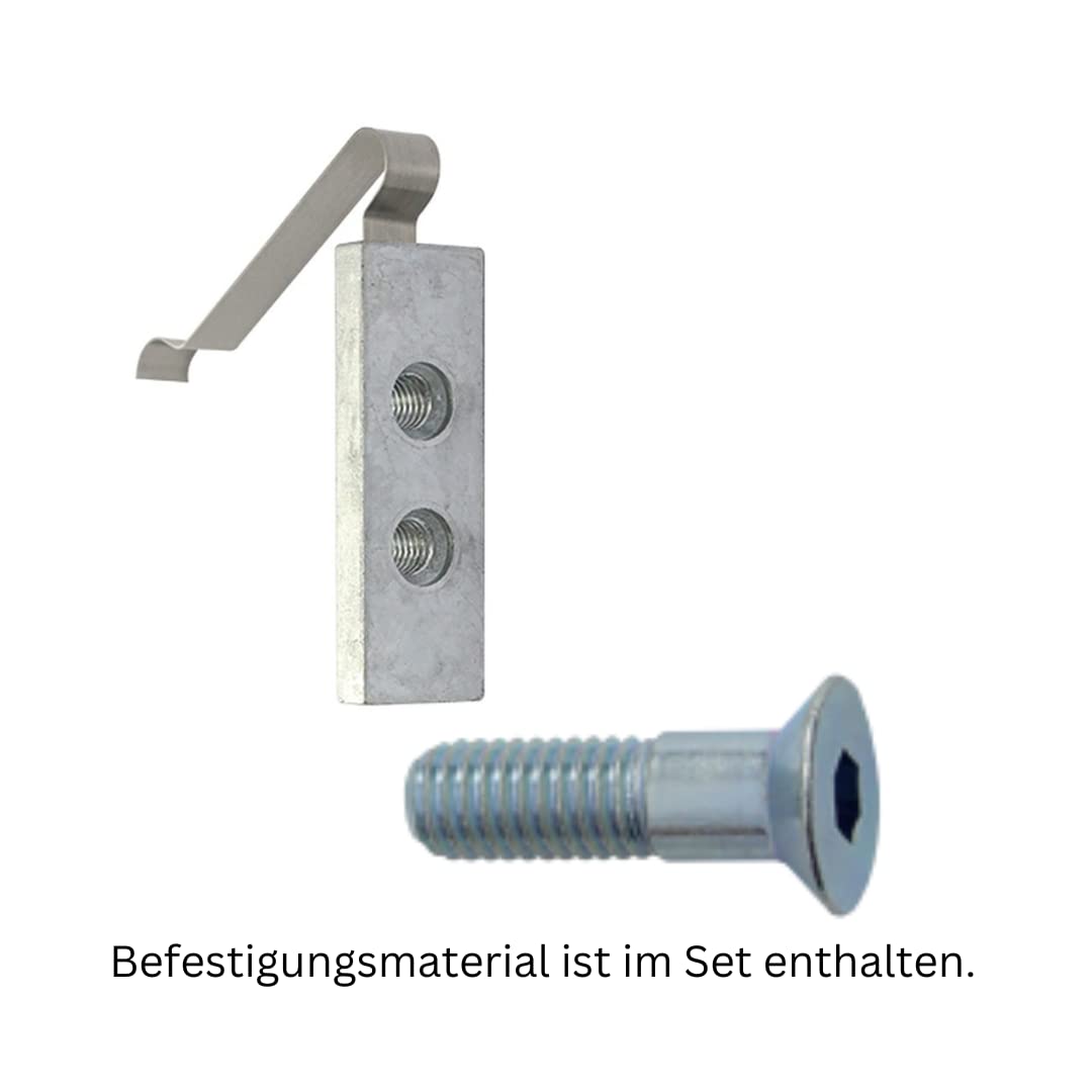 WSS Aluminium-Türband 2-teilig – Art.-Nr. 04.250.1863.114 | E6/C-0 silber eloxiert, Drehpunkt 18/Achse 63 mm, DIN links/rechts verwendbar, Türscharnier für Metall- & Aluminiumtüren