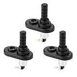 JNXIJ 3 PCS Door Pin Switch, 12V Adjustable Flange Light Hood Mount Pin Switch with Silicone Boot, Universal Momentary Door Jamb Alarm Hood Trunk Switches for Car Truck Boat