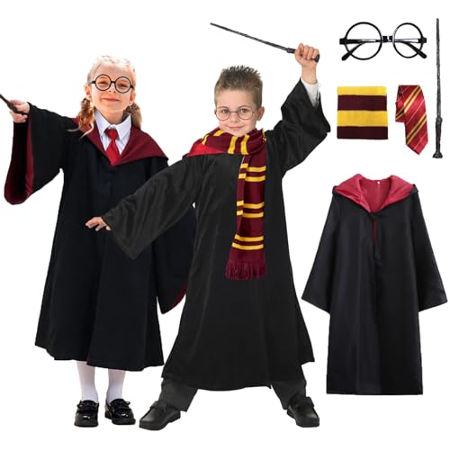 Costume Fantasma Per Bambini Con Mantello E Cappuccio - Set Halloween Con Borsa A Zucca E Fascia