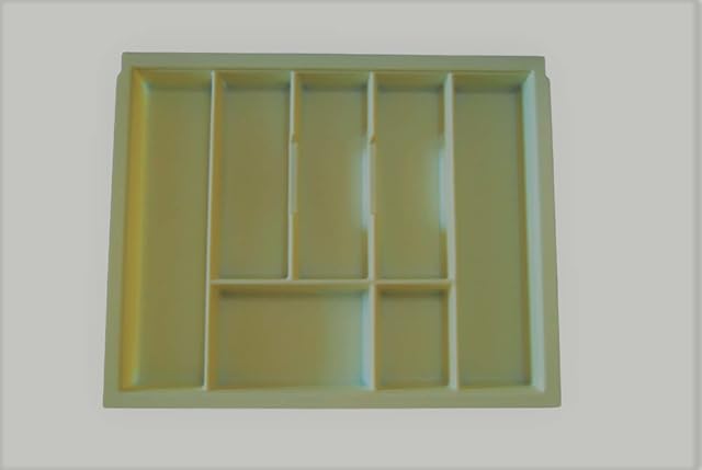 Cutlery Tray Cream / Ivory To Fit Most 60cm / 600mm Drawers. Textured Plastic 530mm Wide x 430mm Deep x 50mm High CT1/600