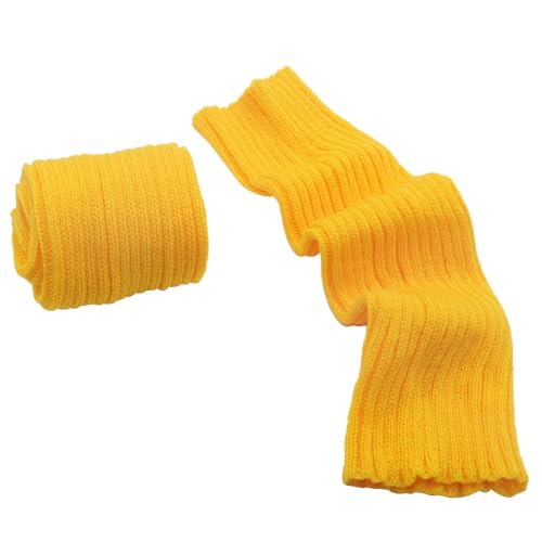 Image of FZBNSRKO Women Girls 80s Knit Leg Warmers Ribbed Long Leg Warmers for Party Sports Accessories