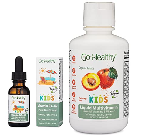 Go Healthy Kids Liquid Multivitamin + Vitamin D3 K2 Bundle #TOP17