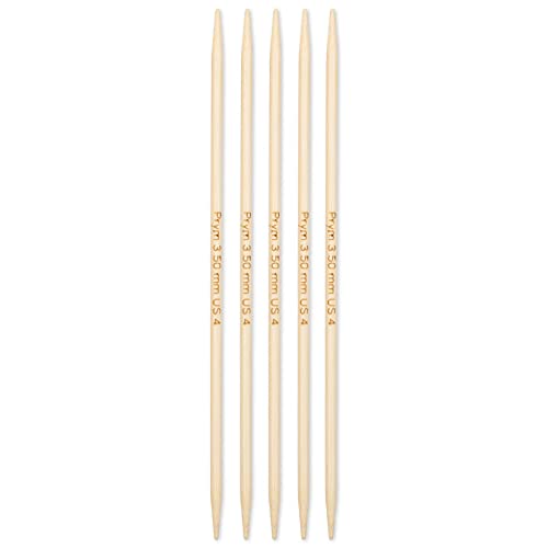 Prym - Prym 1530 Double-Pointed Bamboo (15cm, 3.50mm) Needle - 1 Unit, Natural - Image 2