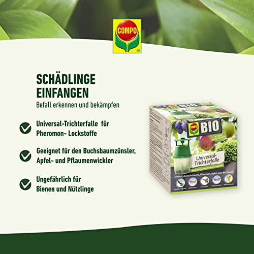 COMPO BIO Universal-Trichterfalle für Buchsbaumzünsler, Apfel- und Pflaumenwickler, Lockstoff separat erhältlich, 1 Stück – Ansicht 2