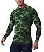 Queerier Men's Turtleneck Compression Shirts Long Sleeve Mock Thermal Base Layer Top Athletic Cool Dry Sports Undershirts Army Camo