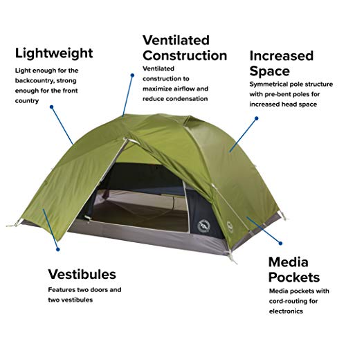 Carpa para camping Big Agnes Blacktail para 3 personas miniatura 3