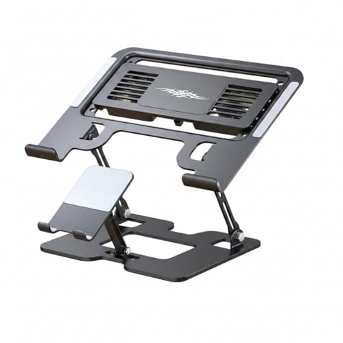 Base para laptop 11.81 pulg con ventilador y luces RGB
