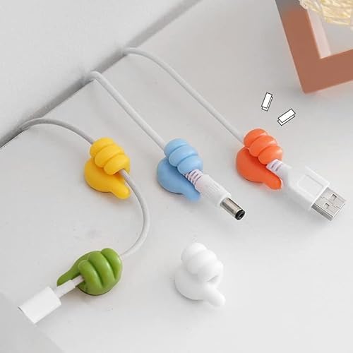 Alark Creative Silicone Thumb Wall Stick-on Hook Multipurpose Car Adhesive Cable Wire Clip Key Hanger Holder for Hanging Hangers Bedroom & Kitchen Accessories Items (Multicolor) (12)