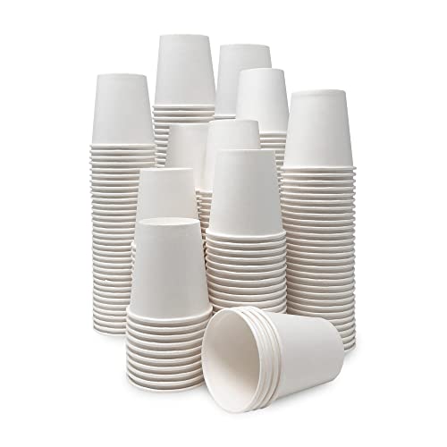 300 Vasos Desechables de Café para Llevar - Vasos de Cartón (Blancos) de 100ml Biodegradables Tazas de Te para Bebidad Frias y Calientes Compatible con Cafeteras Nespresso y Dolce Gusto Cover