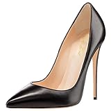 La paire en cuir verni est conçue avec un bout pointu et un talon aiguille fin de 12 cm, très sexy et élégant. Elles sont simples mais peuvent enrichir toutes vos tenues.