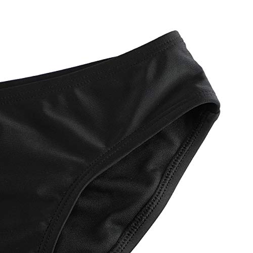 Image of DUSISHIDAN Girls Solid Color One Shoulder Bikini