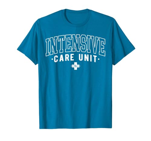 ICU Nurse, Intensive Care Unit Nursing, ICU RN Staff T-Shirt, Men, Sapphire Blue, Large