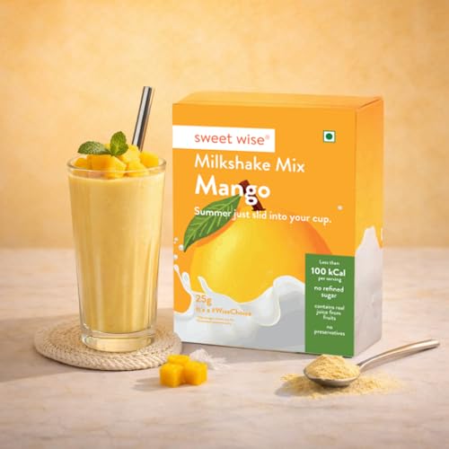 Image of Sweet wise Mango Milk shake -125gm| Natural Powder| No refined sugar| No Artificial Preservatives
