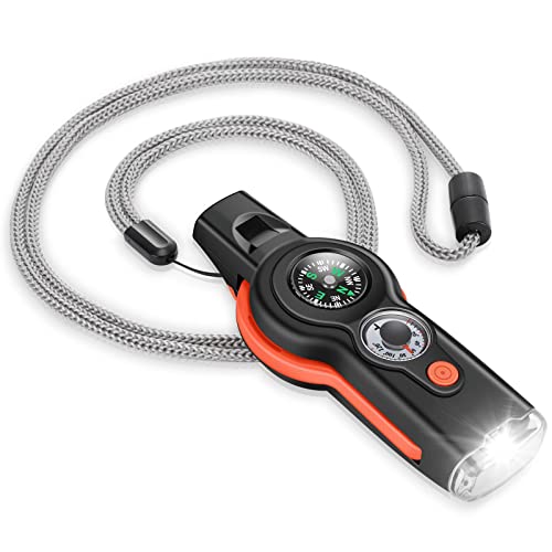 Yl Mainland YL001 7-In-1 Emergency Survival Function Whistle, Outdoor Multifunctional Tool Safety Whistle With Lanyard, Ideal For Kayaking, Boating, Hiking, Camping, Climbing, Hunting, Fishing, Rescue Signaling thumb #6