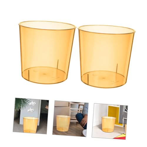 Caneca de basura rectangular multiusos color naranja miniatura 6