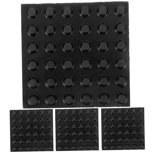 HEALLILY 4 Pcs Shock Absorber Machine Dryer Soundproof Noise Dampening Pad for Washer Anti Vibration Pads Washer Noise Dampening Pad Washer Noise Dampening Mat Rubber Black