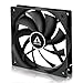 ARCTIC F12 PWM - 120 mm, wentylator o wysokiej wydajności, wentylator obudowy, cichy chłodziarz do procesora CPU, dynamiczne łożysko płynu, ciche sterowanie PWM, 230-1350 RPM - czarny
