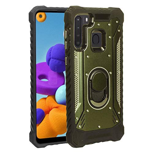 Coque Samsung Galaxy A21 d'exception en aluminium brossé ZY0 vert - 3