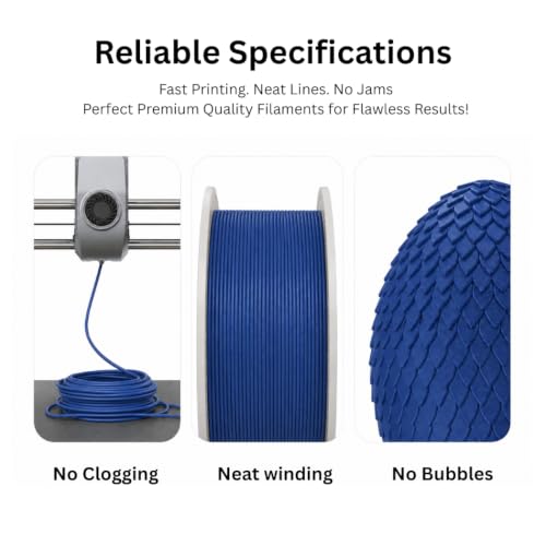 Image of 3IDEA PLA-CF 3D Printer Blue Filament 1.75mm, Carbon Fiber Reinforced PLA Filament, Blue, Reusable Spool, 1kg Roll, Dimensional Accuracy ±0.02mm, Compatible with Most FDM 3D Printers