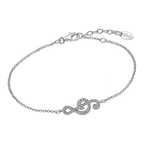 Lotus Silver Pulsera de plata de ley 925 con diseño de clave...