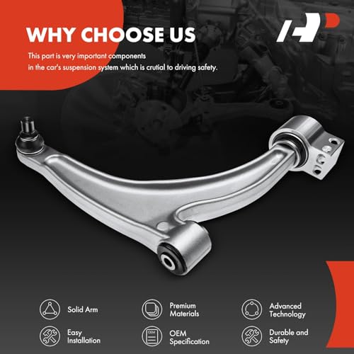 A-Premium Front Right Lower Control Arm Assembly, with Ball Joint & Bushing, Compatible with Chevy Malibu 2004-2012, Pontiac G6 2005-2010, Saturn Aura 2007-2009 - Image 6