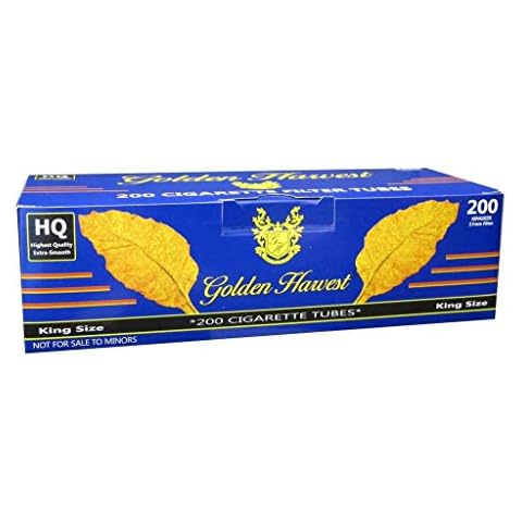 Golden Harvest Cigarette Filter Tubes - Blue - King Size(5 Boxes/1000 Tubes) Cover
