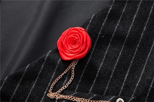 Mnjyihy Men's Retro Tweed Suit Vest Fashion Striped Business Dress V Neck 2 Pockets Chain Wedding Party Waistcoat4