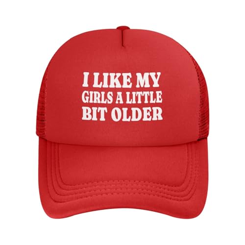 Image of I Like My Girls A Little Bit Older Trucker Hat Snapback Hat Funny Hats for Men Women