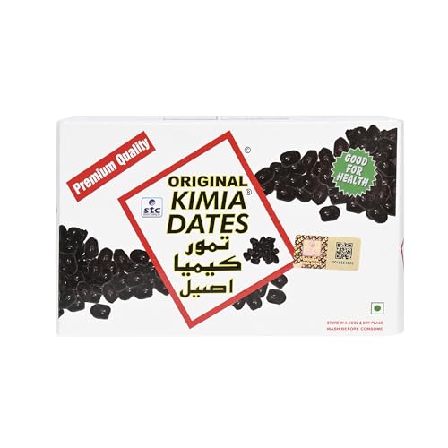 Image of Kimia Dates Original Mazafati Dates - Pack of 1 (400gm) | Juicy & Delicious Khajoor, Khajur | Healthy Snacks | Rich in Fibre | Perfect for Snacking (Carton Box)