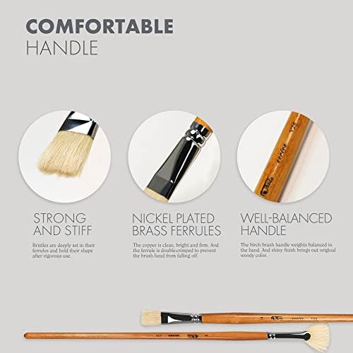 Artify 15 pcs Professional Paint Brush Set Perfect for Oil Painting with a Free Carrying Box