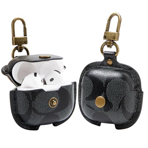 Coque AirPods 4 en cuir noir : étui de protection élégant et chic