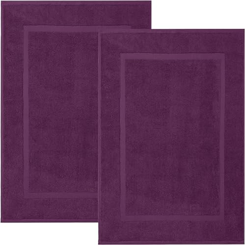RIVERSIDE Classic Bath Mat - Purple Passion,Pack of 2, 21x34