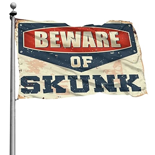 Drapeau Beware of Skunk poster tissu pour cacher un mur de chambre