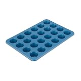 KitchenAid 24-Cup Nonstick Aluminized Steel Mini Muffin Pan, Blue Velvet
