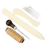 UTHCLO Buchbindeset Für Leder Nähen Diy Werkzeugset Mit Buchbindematerialien Lederhandwerkssets Zum Nähen Von Lederprodukten