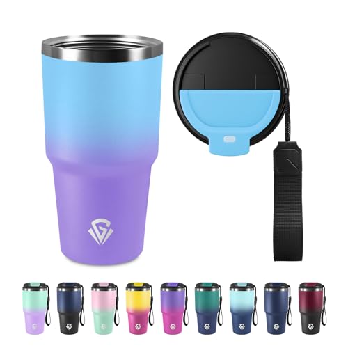 Tazza Termica 600ml 20oz, Borraccia Termica in Acciaio Inox, Bicchiere Termico con Doble Pared Reutilizable, sin BPA, Tazza da Viaggio per Caffe, Termos Caffè para Viajes, Oficina, Deporte, Escuela
