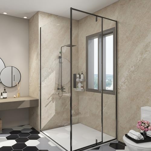 [neu.haus] Set de 12 Panneaux Muraux Décoratifs pour Douche Salle de Bain Toilettes Cuisine Salon Chambre Résistant aux UV Humidité Facile à Coller PVC 120...