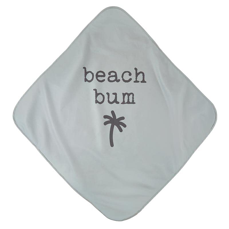 Image of Stephan Baby Towels - Quick Dry Microfiber Infant or Toddler Beach Towel with Hood, 30-Inch Square, Grey - Beach Bum