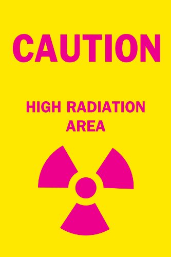 Autocollant en polyester Brady 88734 résistant pour marquage de zone de radiation