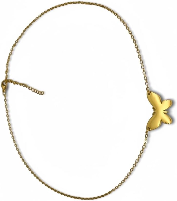 Elegant Butterfly Pendant Necklace, 18K PVD Gold Plated Stainless Steel Chain, Delicate Fashion Jewelry - Image 3