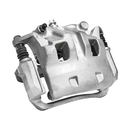 Image of Detroit Axle - Front Left Disc Brake Caliper w /Bracket Replacement for L4 2005-2019 Nissan Frontier 2009 2010 2011 2012 Suzuki Equator