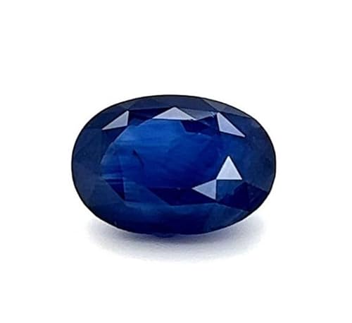 Blue Sapphire Natural Gemstones (1 Ct.) Cut Stone (Burma) Sapphire Healing Crystals, Oval Energy Stone, Jewelry Making Birthstone (7X5Mm) Blue Crystals Assorted Loose Stones (1 Piece) #TOP7