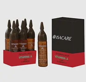Isacare - Ampola Capilar Vitamina A Super Concentrada para Força e Brilho dos Fios 10ml