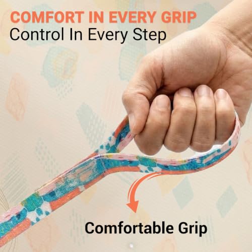 Image of Bowlers Dog Leash for Small, Medium & Large Dogs | Cyan & White Design | Durable Nylon Pet Walking Lead | Strong Metal Hook | Comfortable Grip