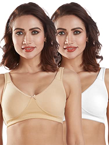 Image of SONARI Womens High Coverage Regular Bra | Poly Cotton Fabric, Non Padded, Non Wired, Comfort Bra | Adjustable and Wide Shoulder Straps, U Back Design with Hook & Eye Closure - Lavish